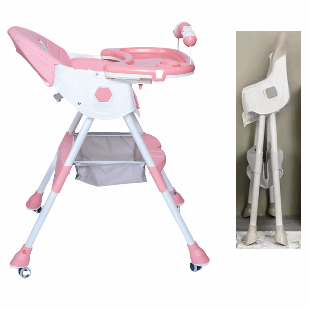 Silla de comer para bebé celeste