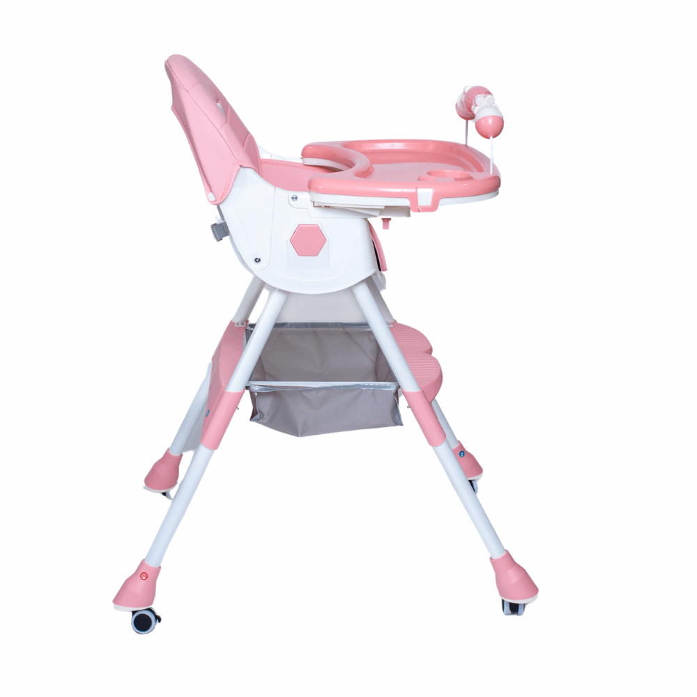 Silla de comer para bebé rosado