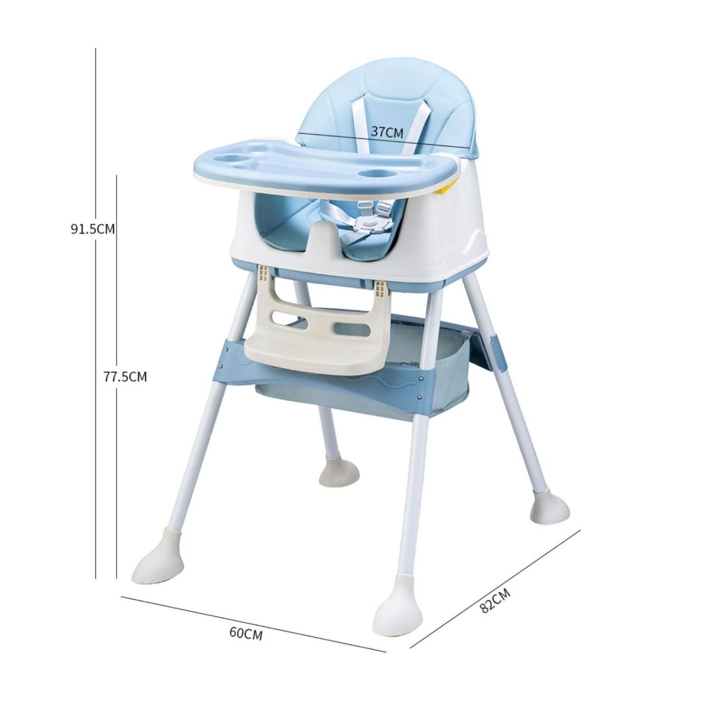 Silla de comer para bebe 3 en 1 Baby elephant azul