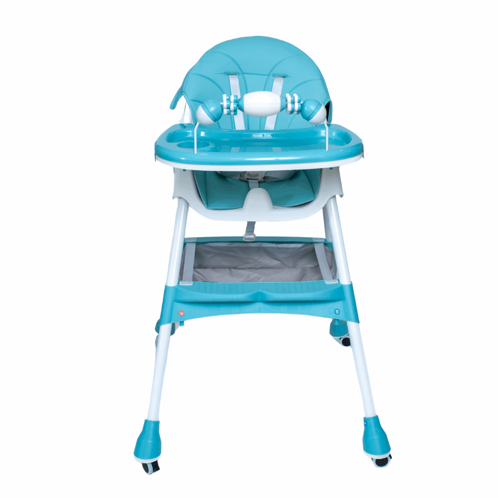 Silla de comer para bebé celeste