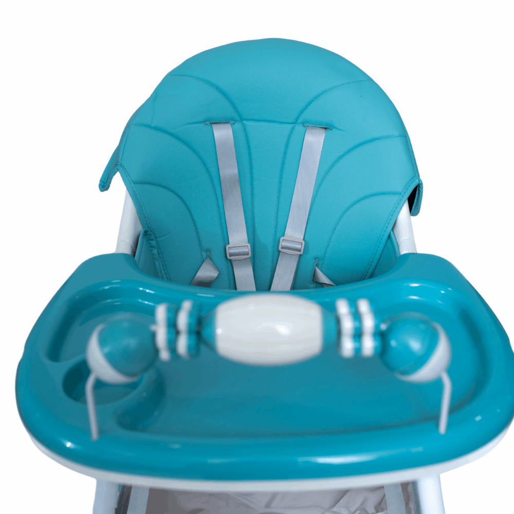 Silla de comer para bebé celeste