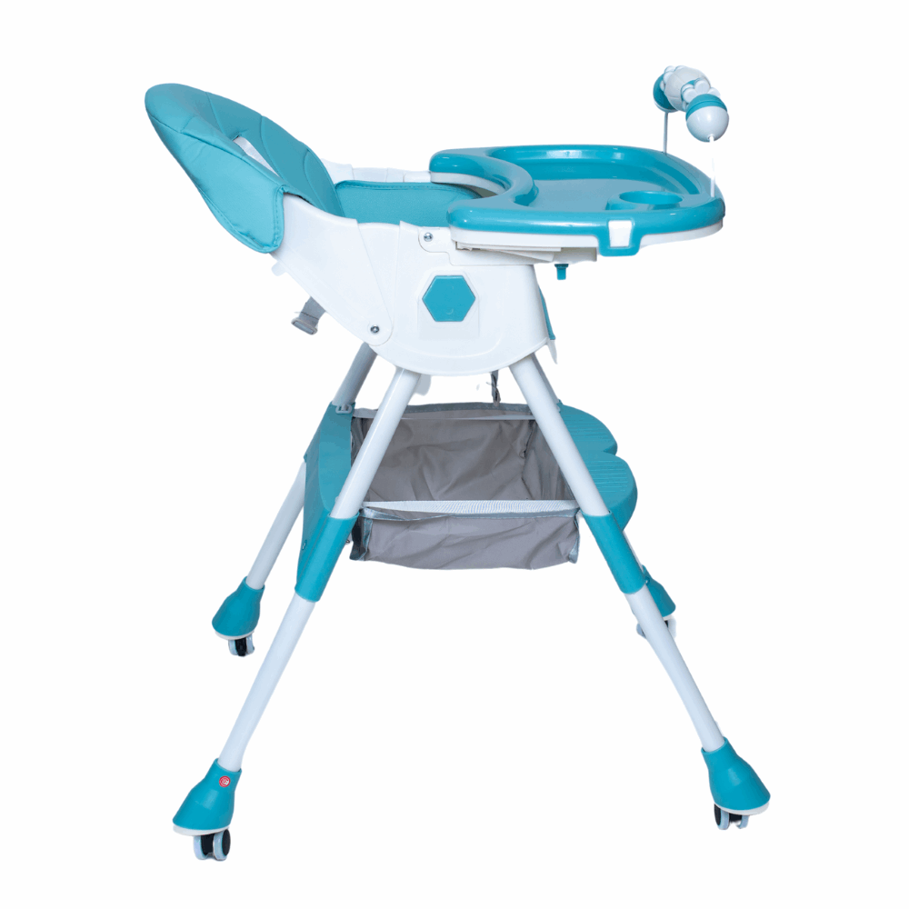 Silla de comer para bebé celeste