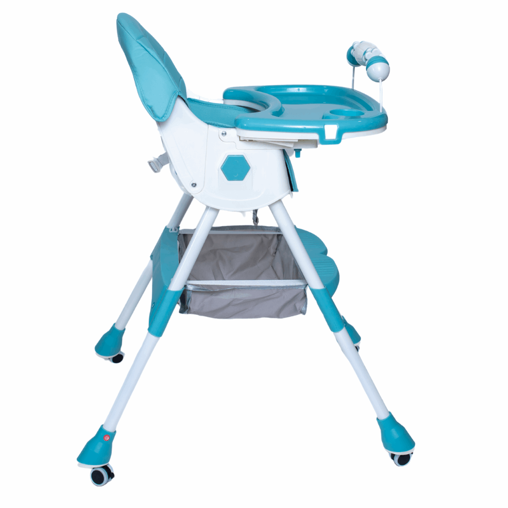 Silla de comer para bebé celeste