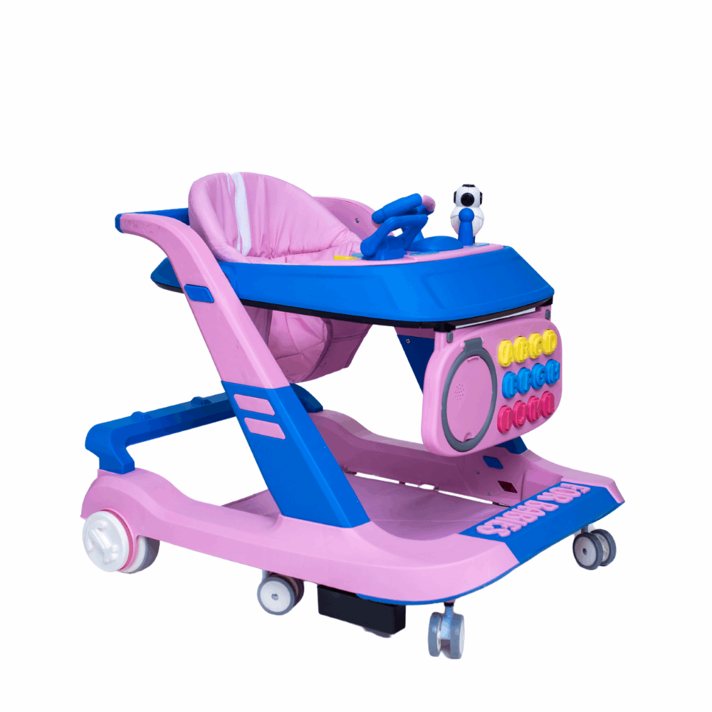 Andador musical 3 en 1 rosado