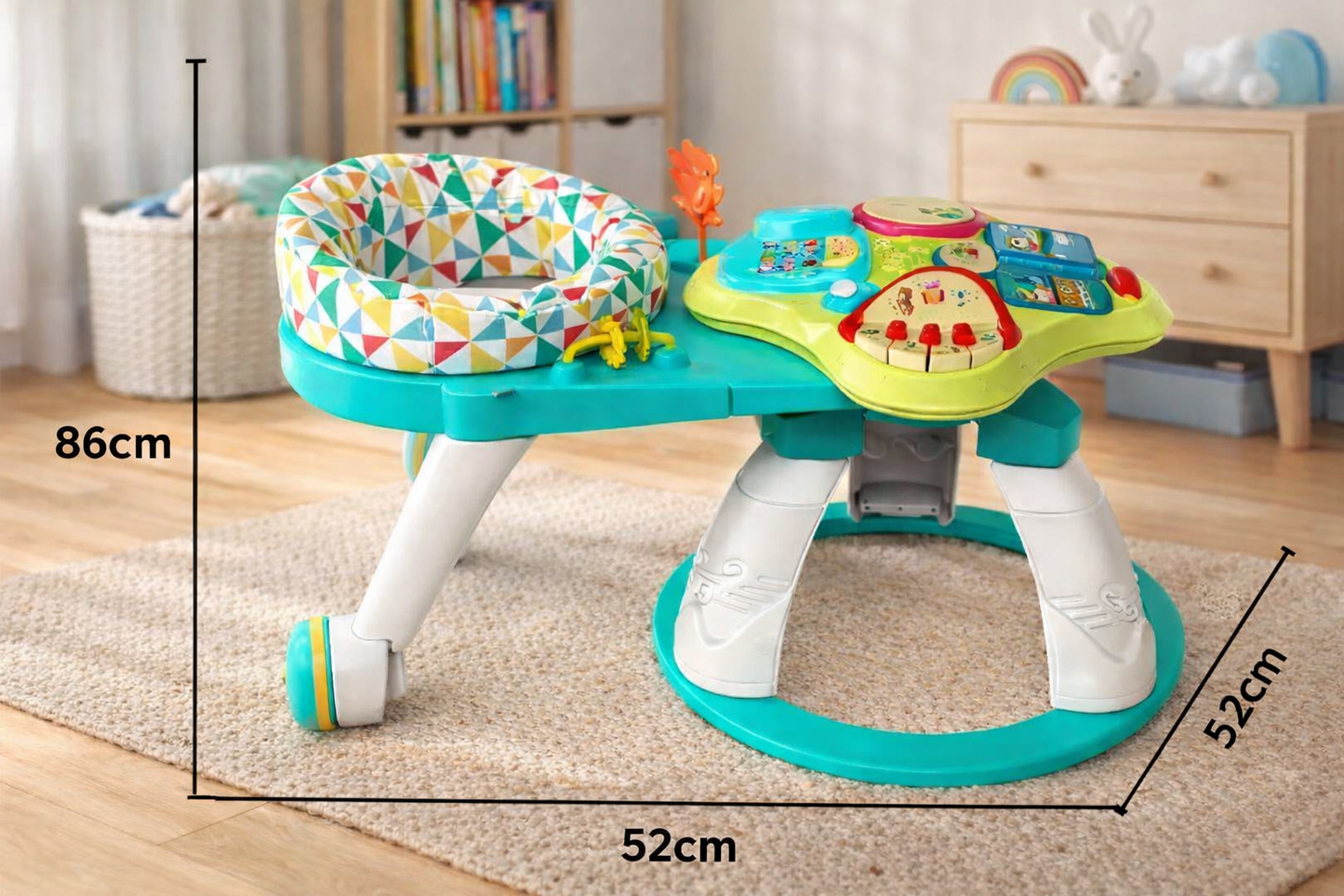 Centro de actividades bebe diversion gira en 360º verde