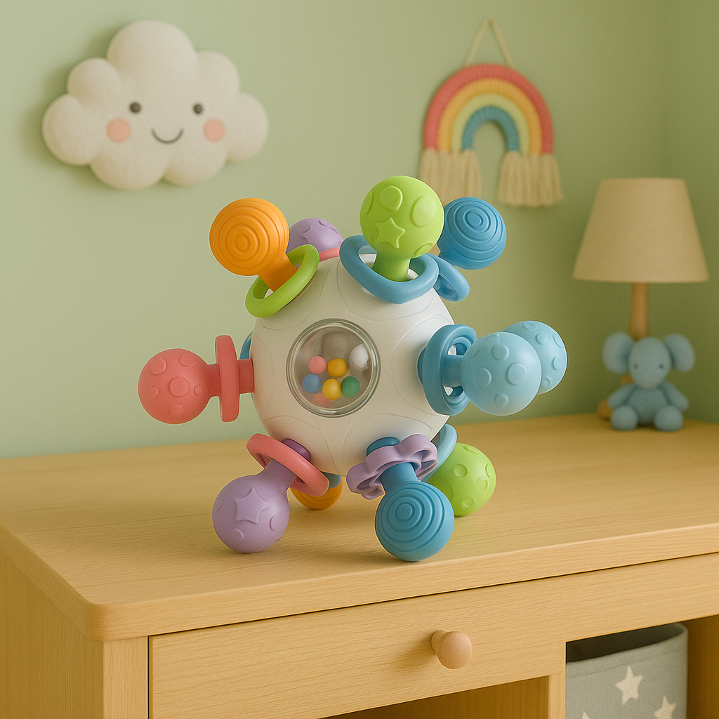 Sonajero Pelota Mordillo Didáctico Multicolo