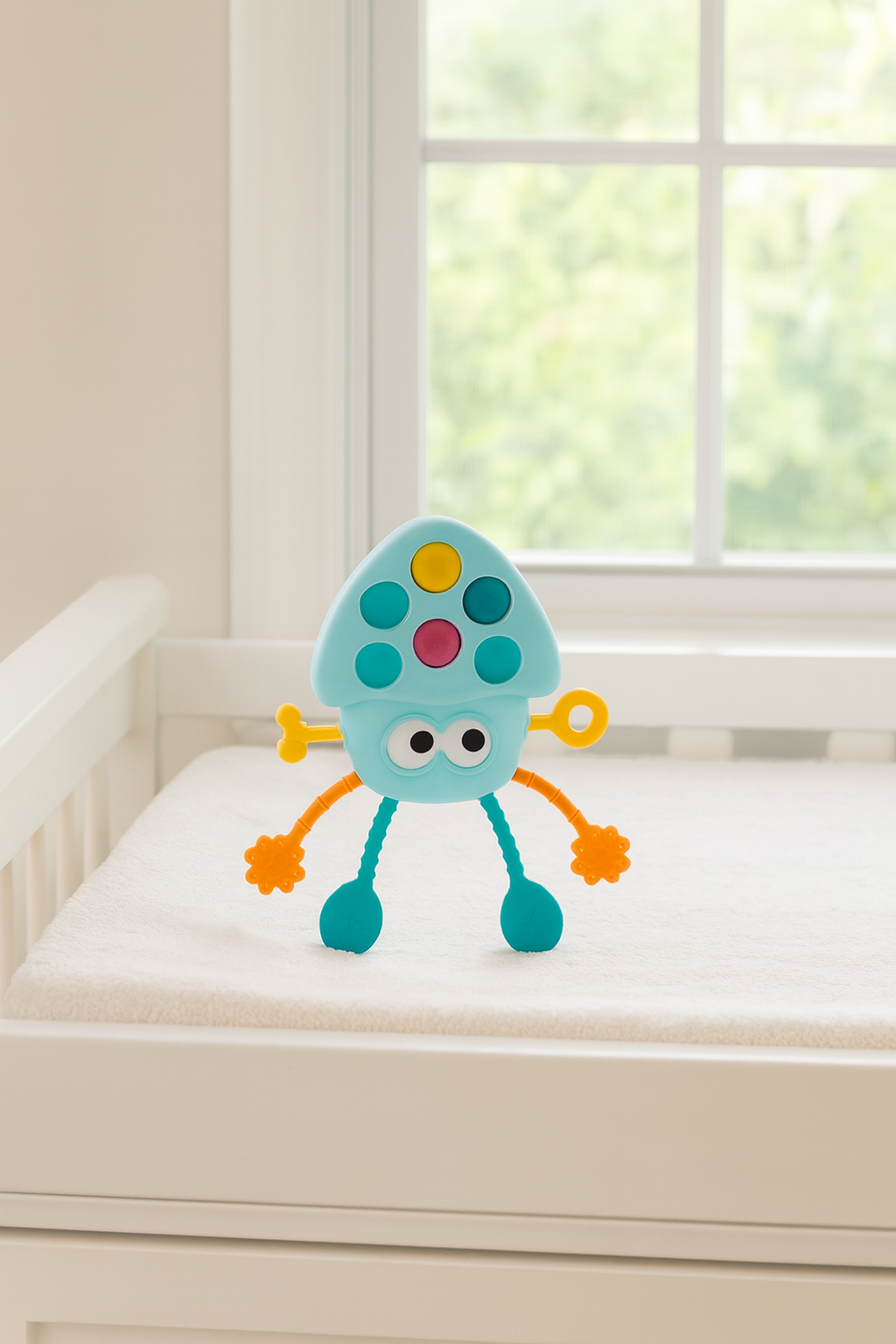 Box Sensorial de Estimulación para Bebé – 5 Artículos de Desarrollo Temprano. león