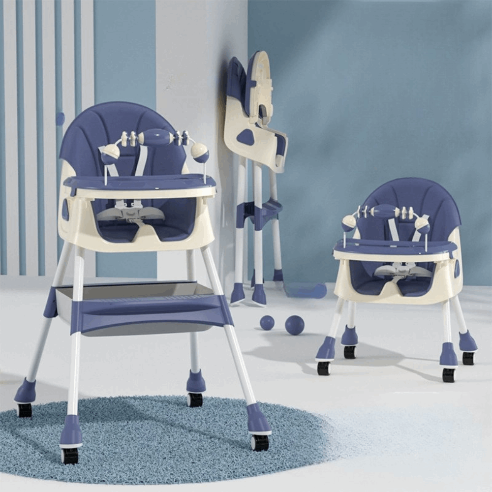 Silla de comer para bebé azul