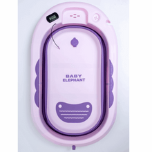 Bañera plegable con termómetro morada incluye cojin 