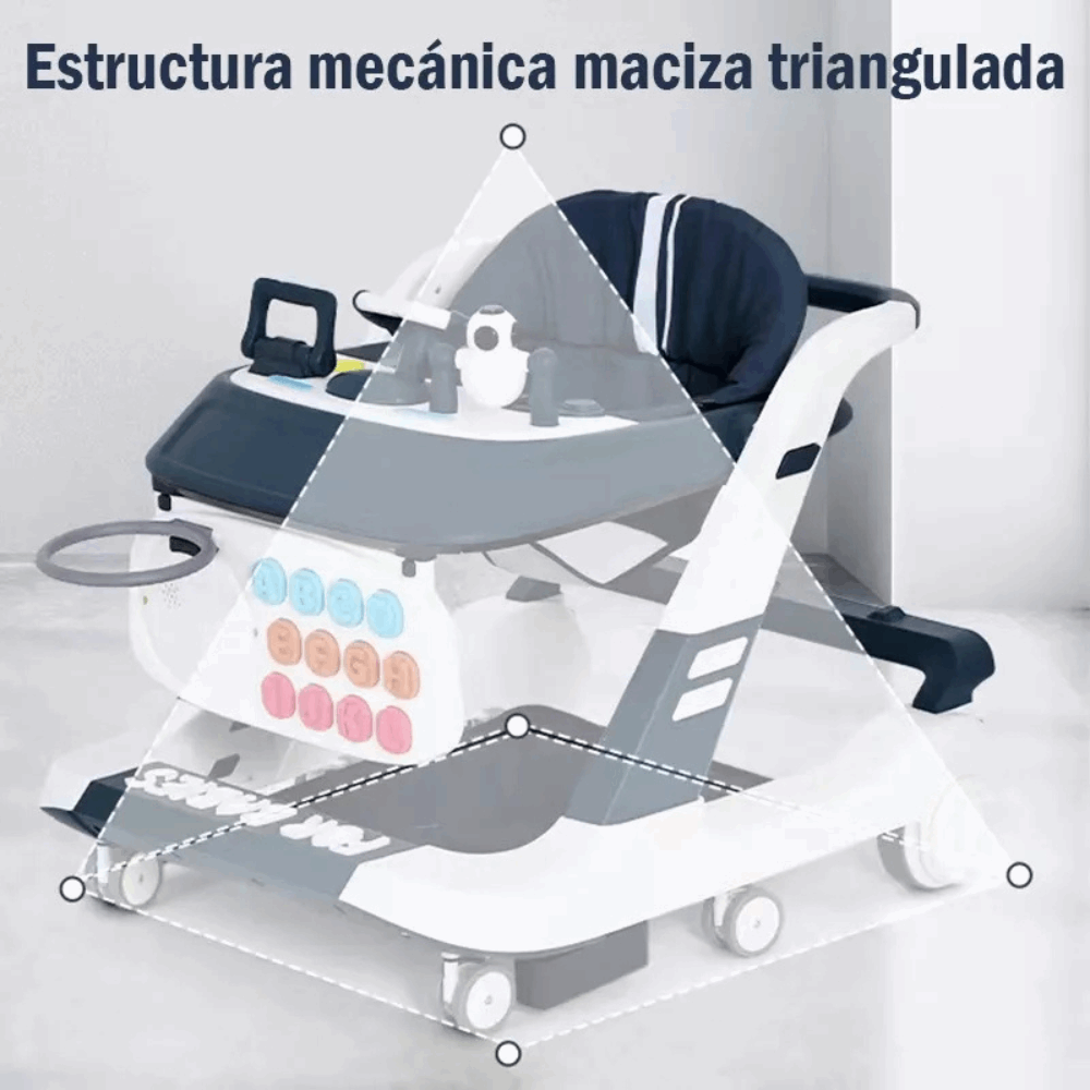 Andador musical 3 en 1  azul