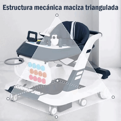 Andador musical 3 en 1  azul