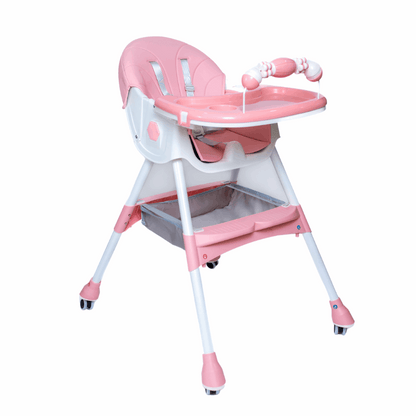 Silla de comer para bebé rosado