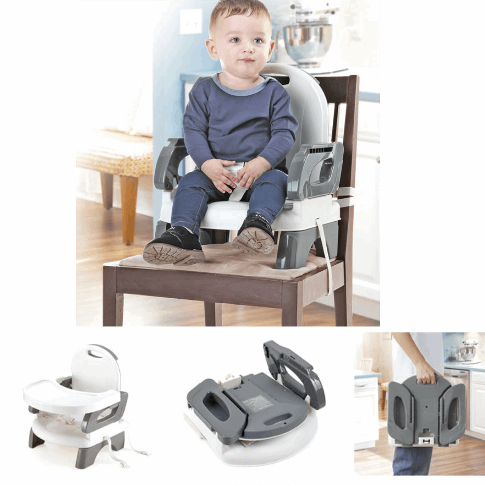 Silla de comer portable gris
