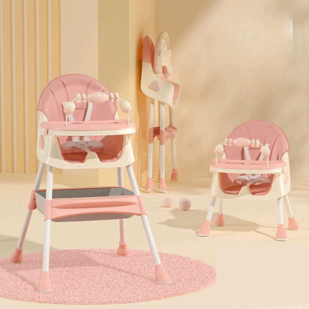 Silla de comer para bebé rosado