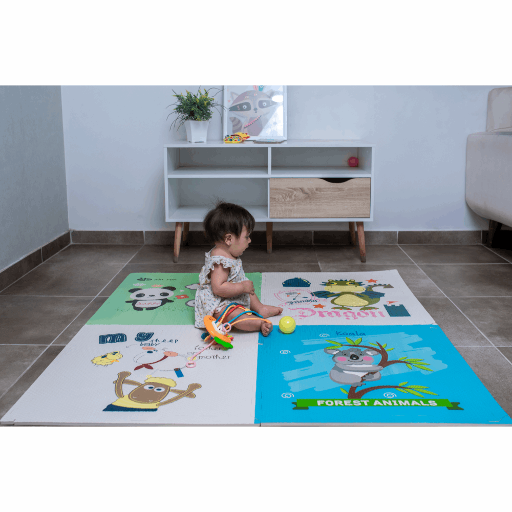  Alfombra Goma Eva Diseño Dragon 1,2 x 1,2 mts