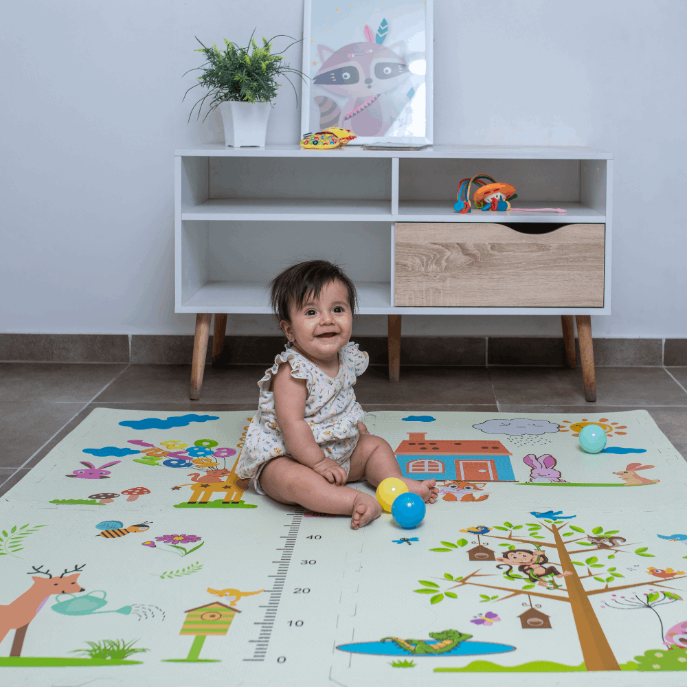 Alfombra Goma Eva Diseño Animales de la selva 1,2 x 1,2 mts