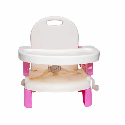 Silla de comer portatil para bebe rosado