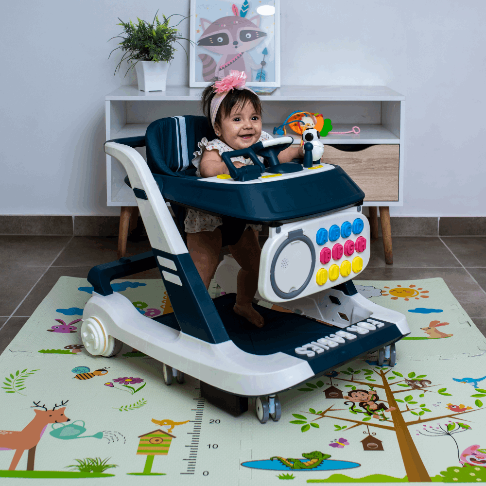 Andador musical 3 en 1  azul