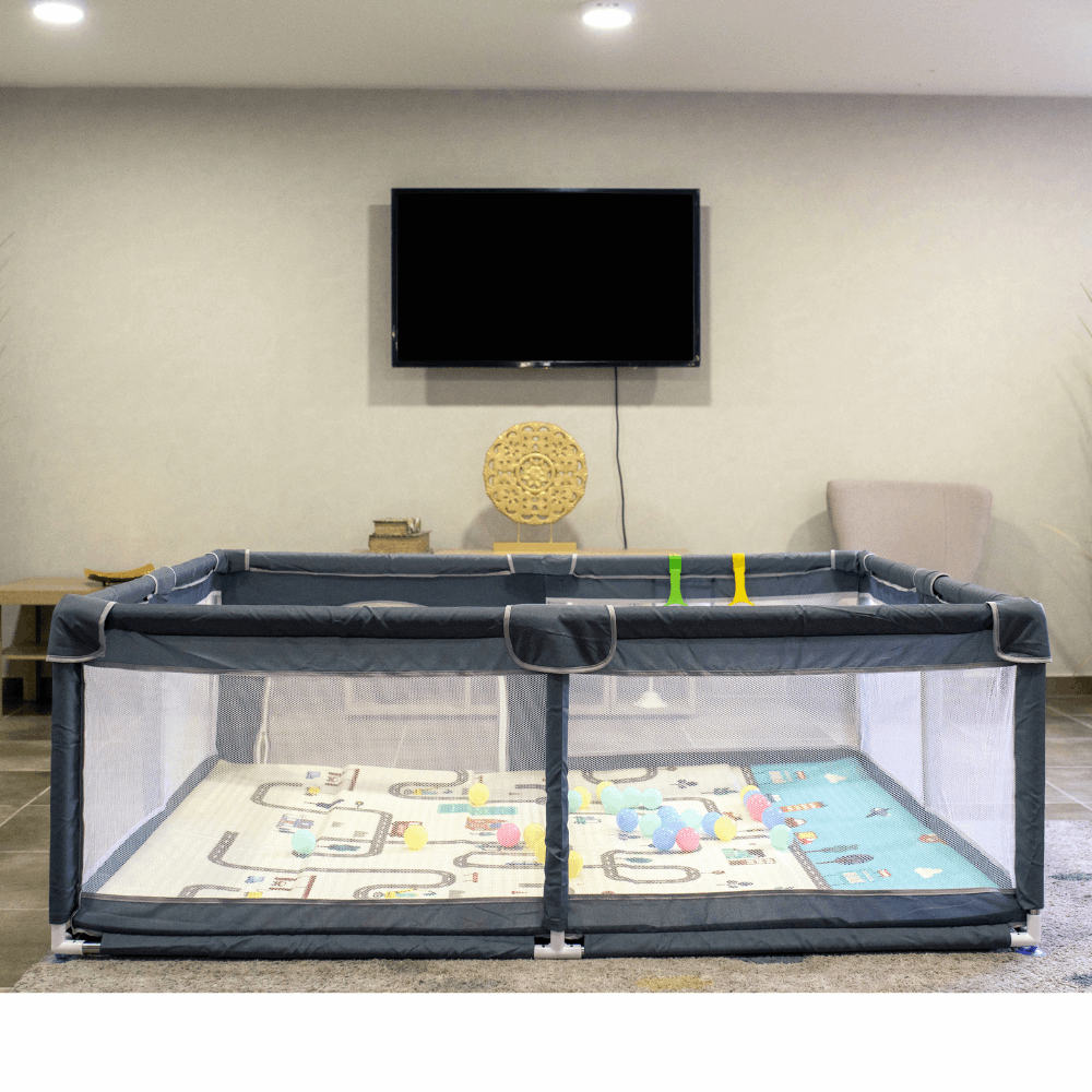 Corral para bebe de seguridad incluye accesorios 150x180cm