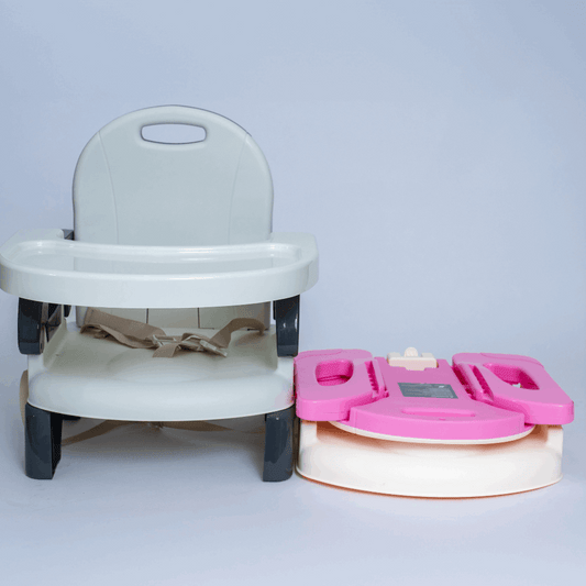 Silla de comer portatil para bebe rosado