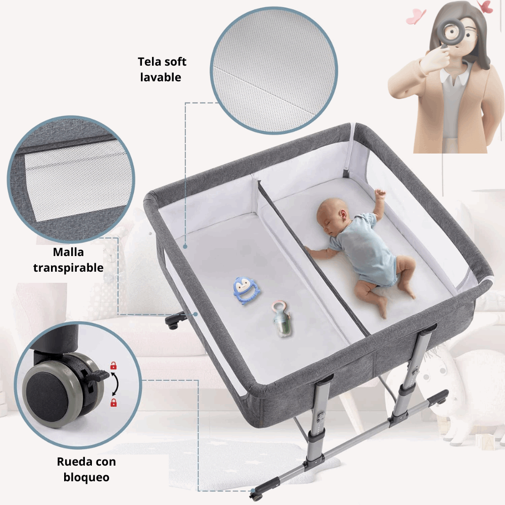 Cuna colecho gemelar