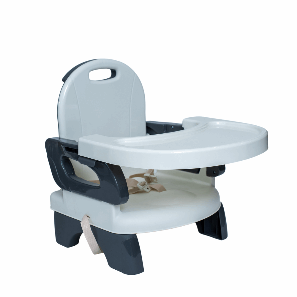 Silla de comer portable gris