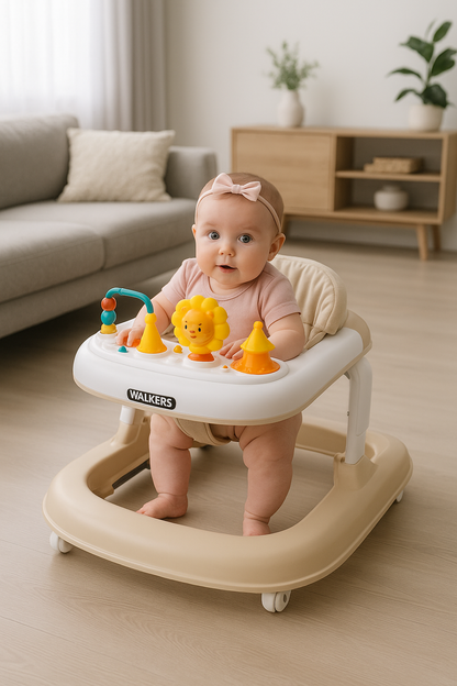 Andador para Bebé con Juguetes Interactivos y Altura Ajustable