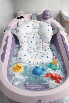 Bañera plegable con soporte para bebé Morado