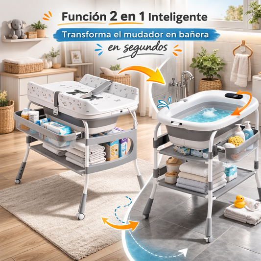 Bañera con mudador AquaNest Duo