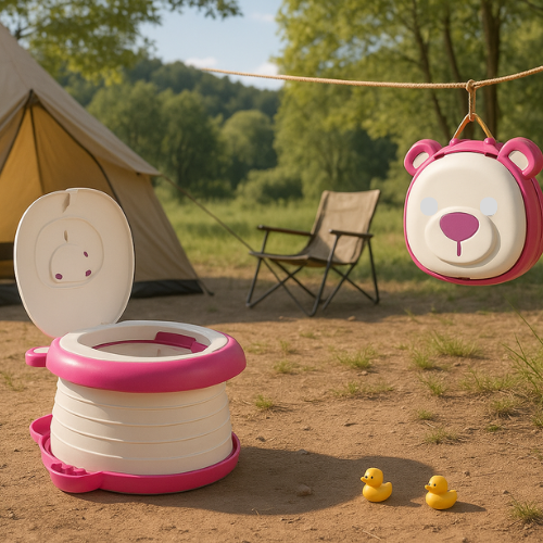 Pelela Portátil Plegable para Niños – Ideal para Viajes y Entrenamiento rosa