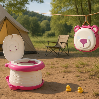 Pelela Portátil Plegable para Niños – Ideal para Viajes y Entrenamiento rosa