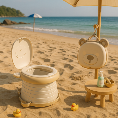 Pelela Portátil Plegable para Niños – Ideal para Viajes y Entrenamiento cafe