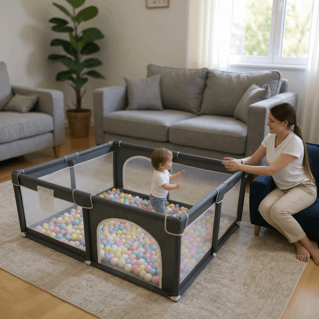 Corral para bebe de seguridad incluye accesorios 150x180cm