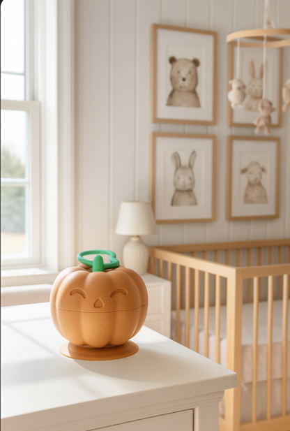Juguete Calabaza de Silicona para Bebé – Mordedor y Sujeta Fácil