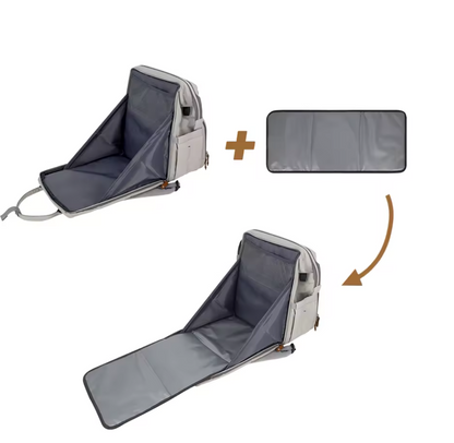 Mochila maternal con cargador USB  gris