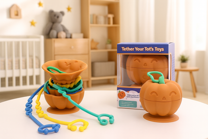 Juguete Calabaza de Silicona para Bebé – Mordedor y Sujeta Fácil