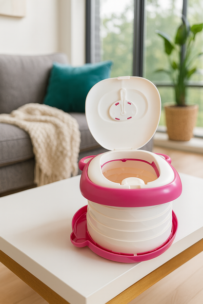 Pelela Portátil Plegable para Niños – Ideal para Viajes y Entrenamiento rosa