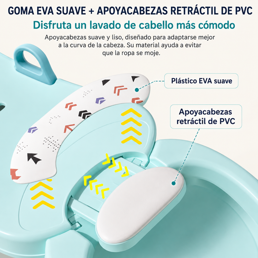 Silla reclincable para lavar el cabello verde