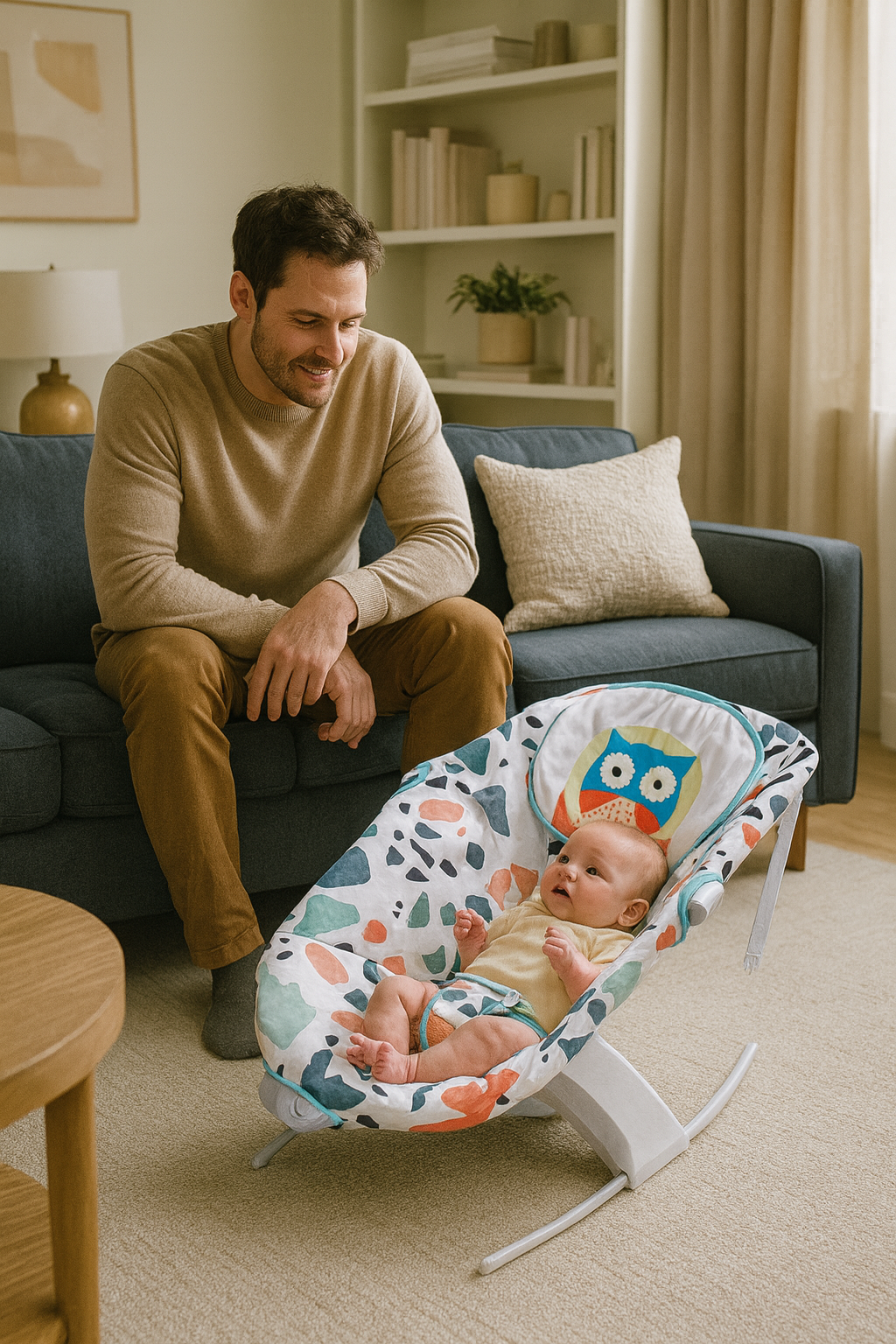 Silla mecedora bebé buho