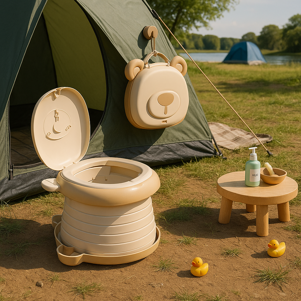 Pelela Portátil Plegable para Niños – Ideal para Viajes y Entrenamiento cafe