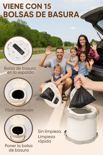 Pelela Portátil Plegable para Niños – Ideal para Viajes y Entrenamiento cafe