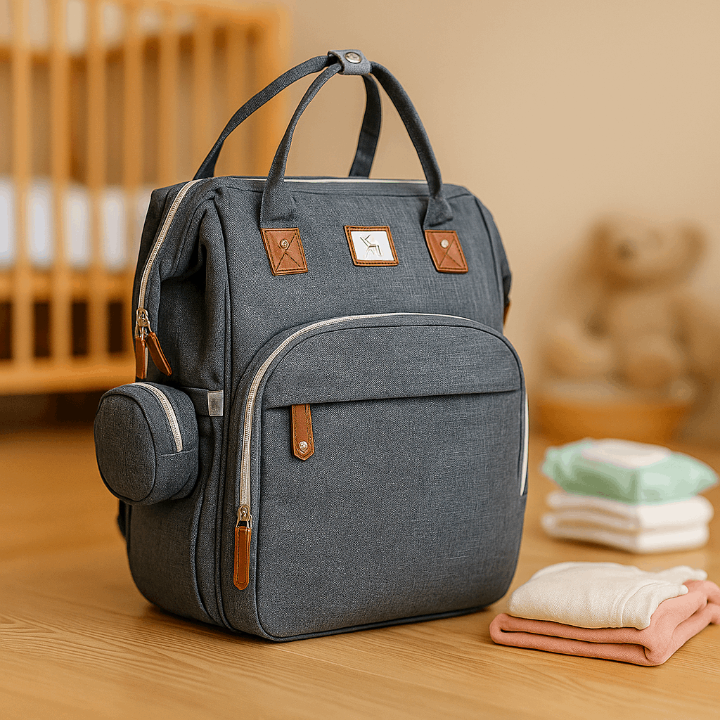 Mochila maternal con cargador USB  Azul