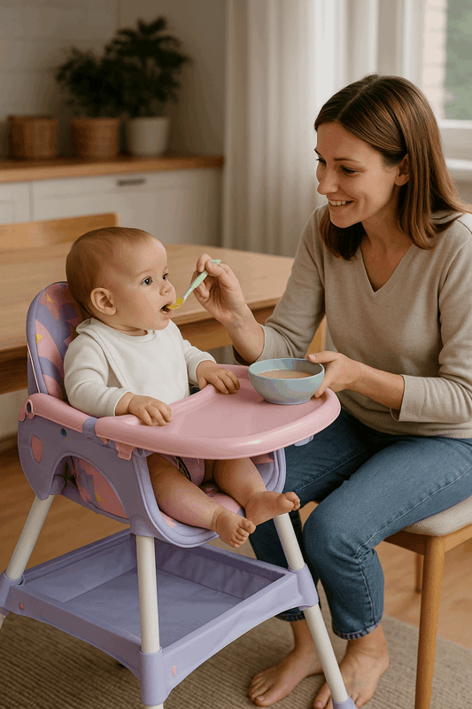 Silla de comer para bebe arcoíris
