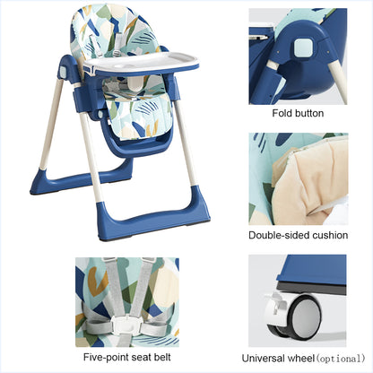 Silla de comer silver rosada