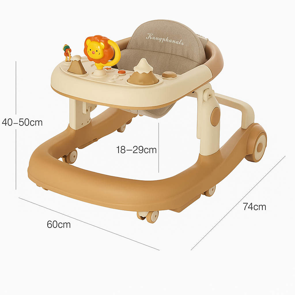 Andador para Bebé con Juguetes Interactivos y Altura Ajustable