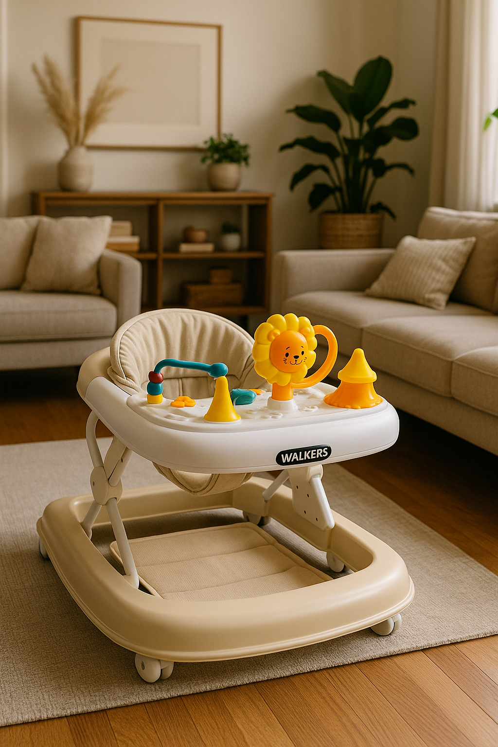 Andador para Bebé con Juguetes Interactivos y Altura Ajustable