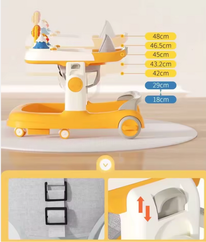 Andador para Bebé con Juguetes Interactivos y Altura Ajustable