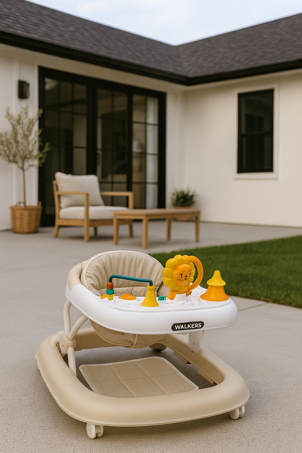 Andador para Bebé con Juguetes Interactivos y Altura Ajustable