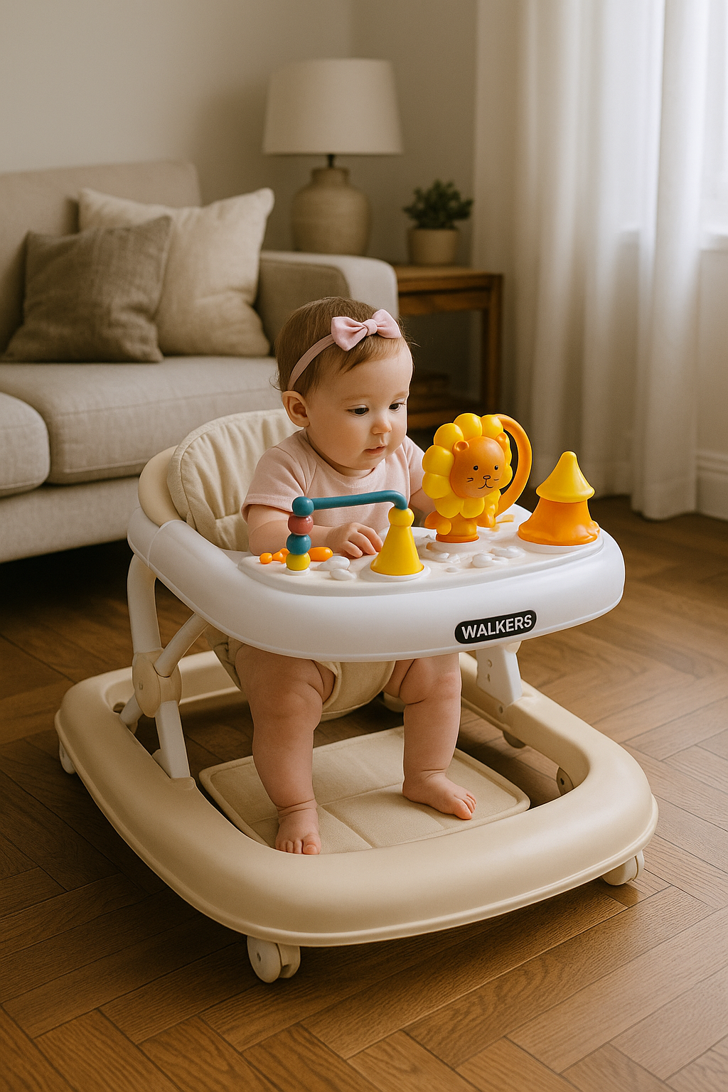 Andador para Bebé con Juguetes Interactivos y Altura Ajustable