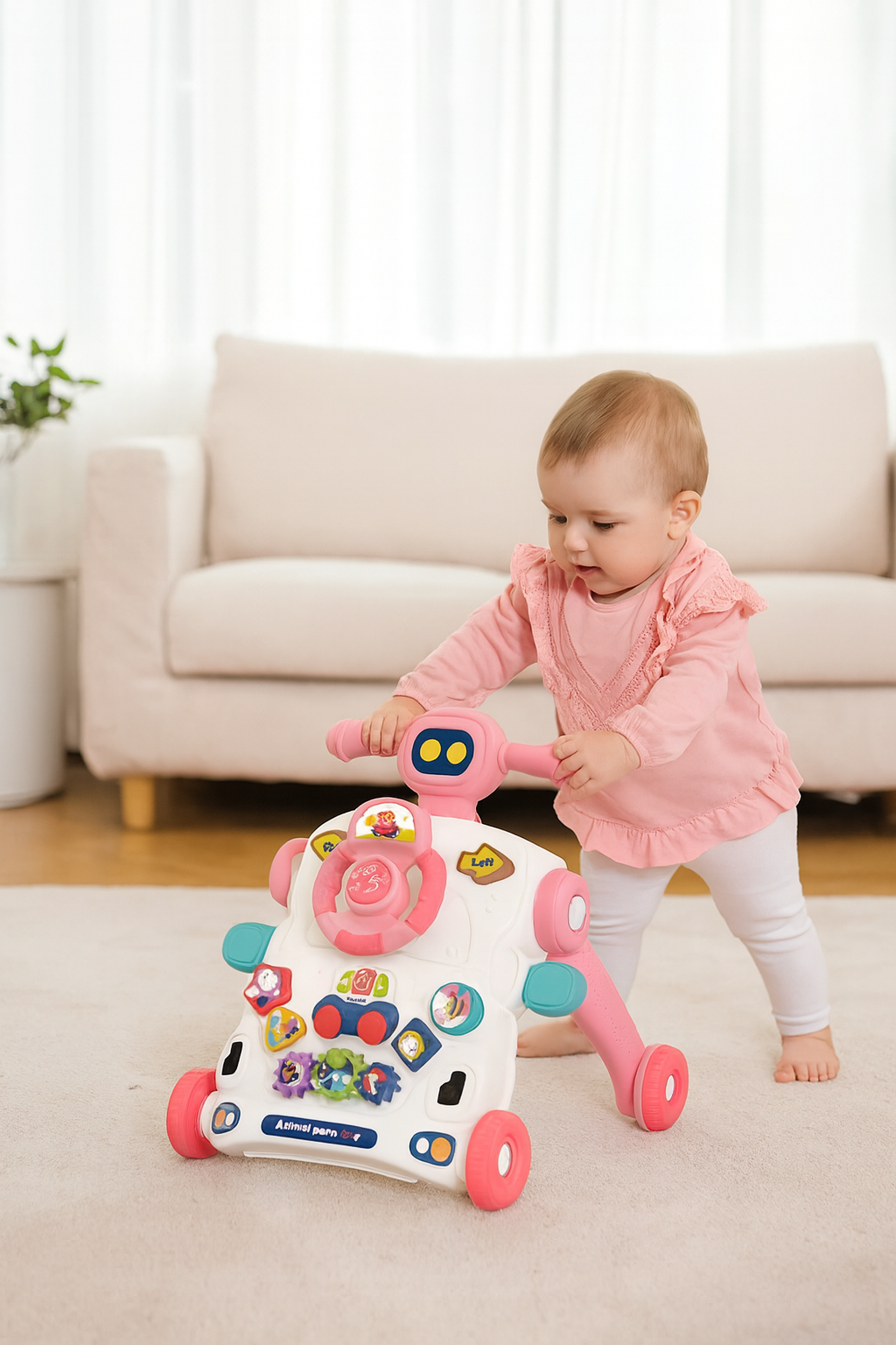 Caminadora para Bebé “Animal Paradise” – Primeros Pasos 3 en 1 rosa